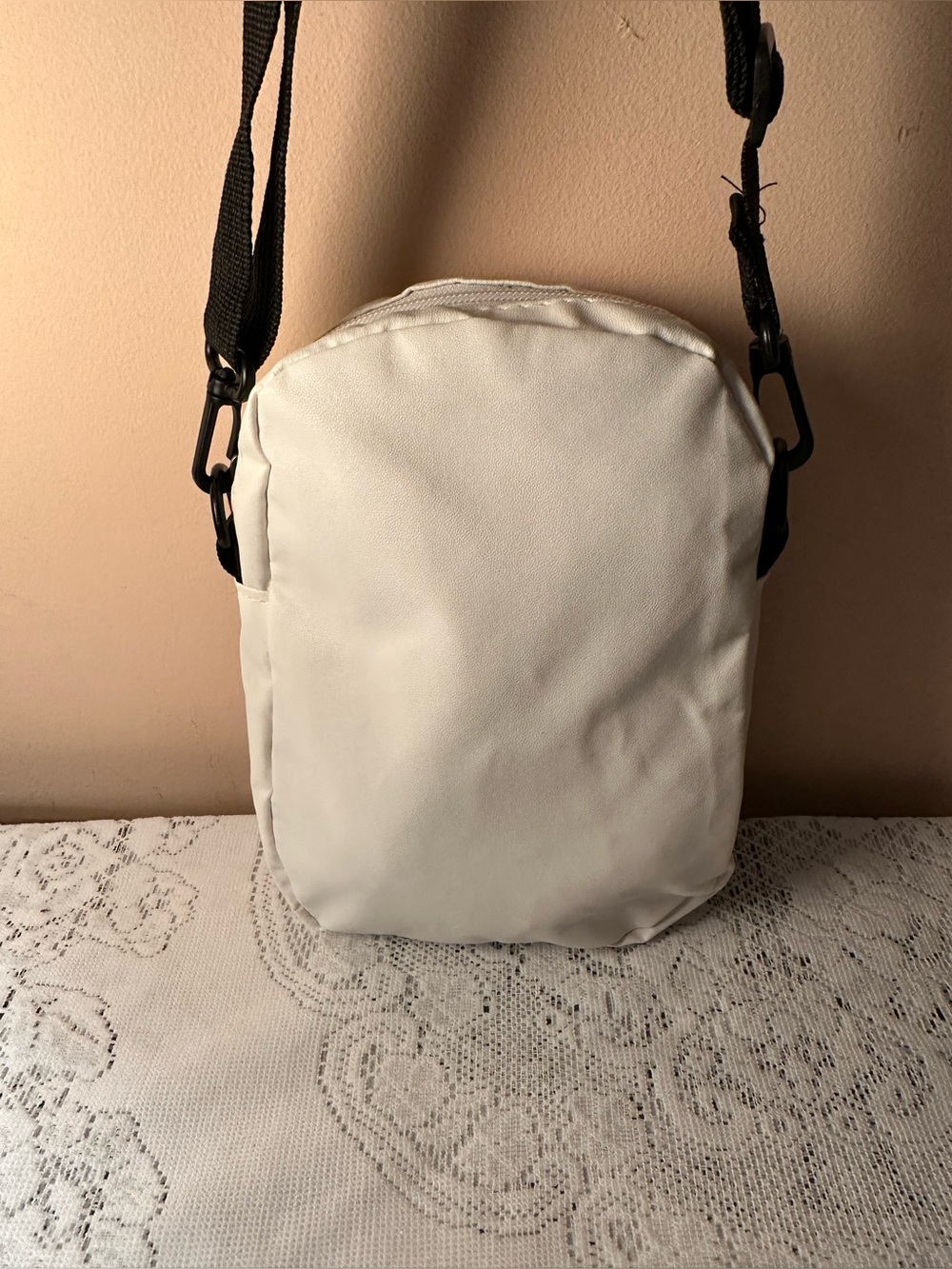 Sport Shoe Black & White Crossbody Bag with Lace-Up Detail - Picture 6 of 6
